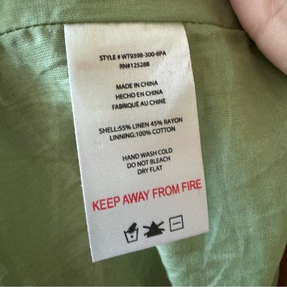 New w/o tags Jason Wu topical linen tie dress size 2 - Picture 6 of 6